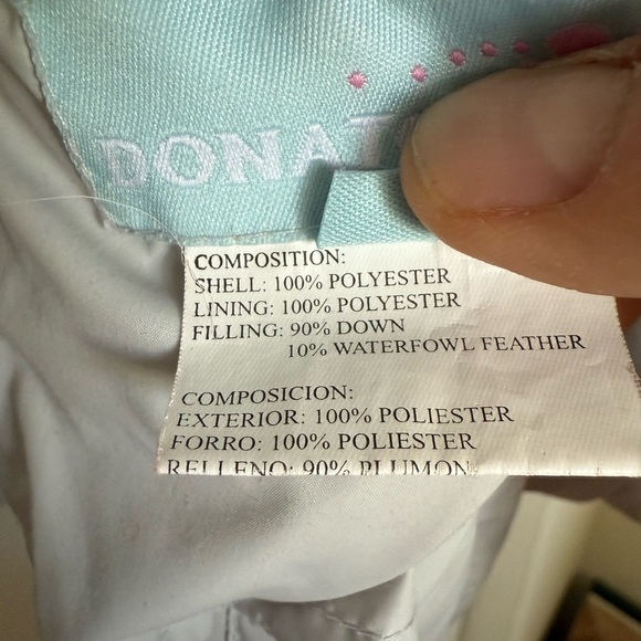 Donatova Gray Light weight Quilted Down Puffer Jacket with Stand-Up Collar - Picture 7 of 8